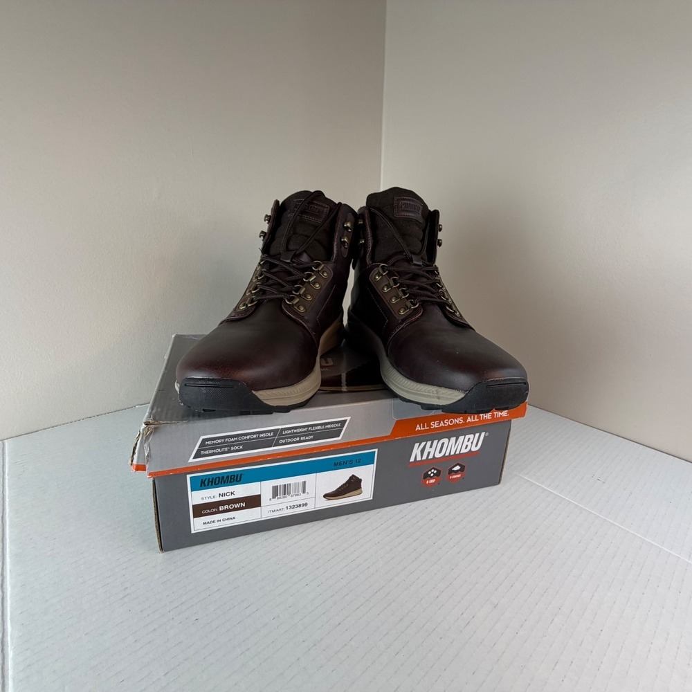 Khombu Nick Hiking Boots Waterproof Thinsulate 1323899 Brown Men's 12M